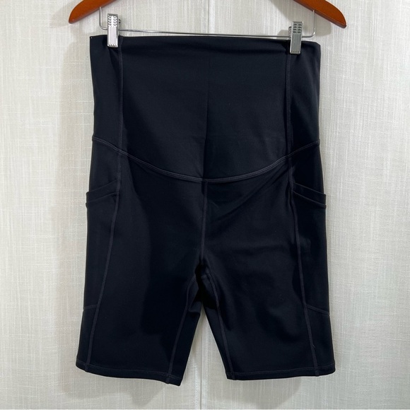 Fabletics NWT PureLuxe Maternity Bicycle Shorts - Black Size M - Picture 4 of 10